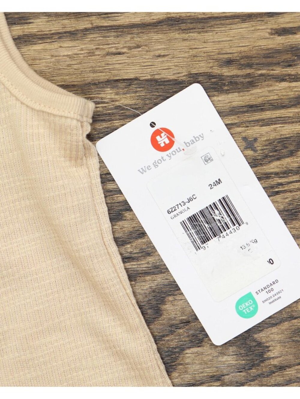 NWT Huggies Baby Boys Sleeveless Romper 6Z2713K Beige Brown 24 Months - Picture 5 of 6